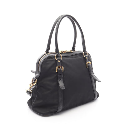 TESSUTO SAFFIANO ハンドバッグ ナイロン サフィアーノレザー ブラック 2WAY プラダ バッグ PRADA