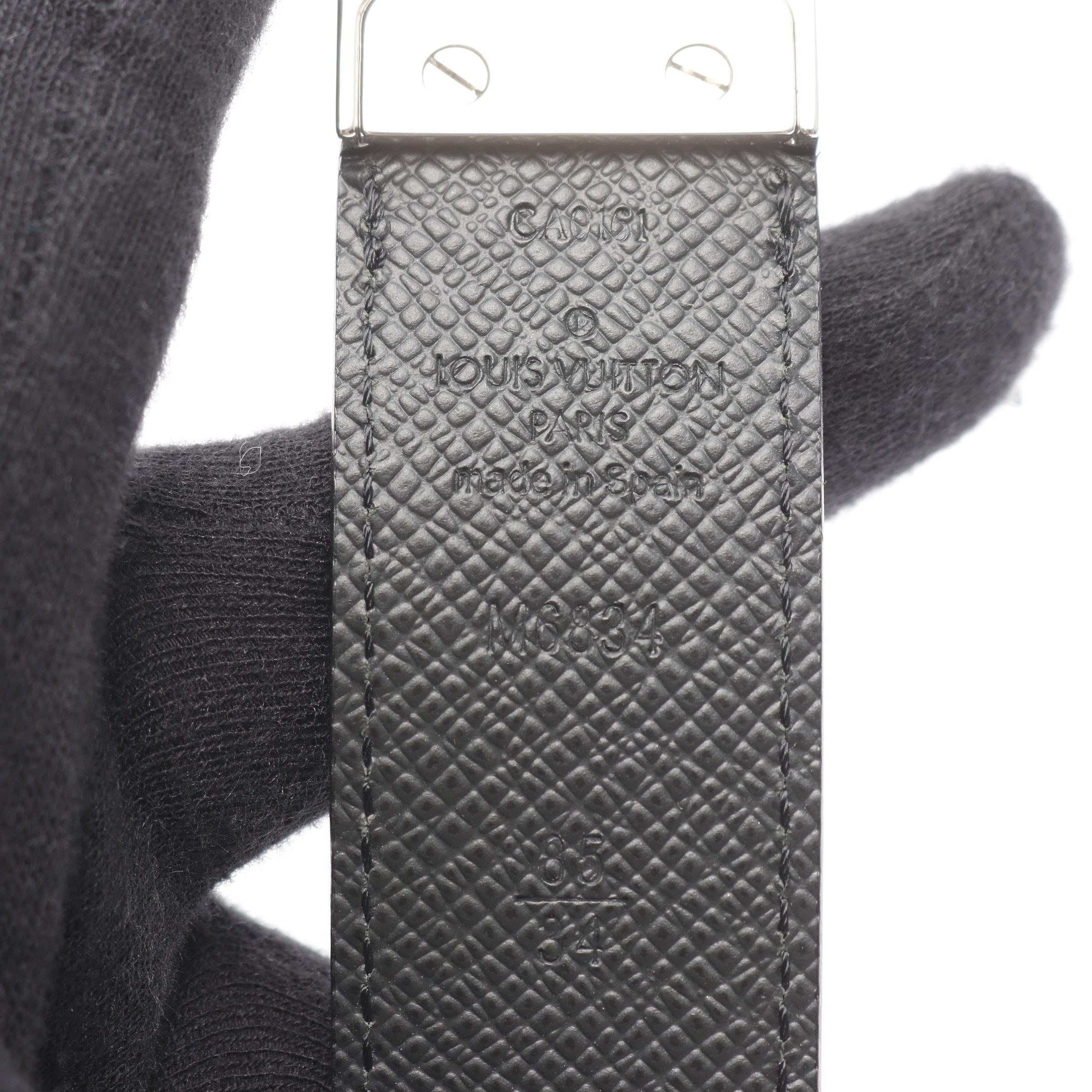 【美品】ルイヴィトン サンチュール ダミエグラフィット PVCレザー ブラック ルイヴィトン LOUIS VUITTON ベルト サンチュール LV ダミエグラ