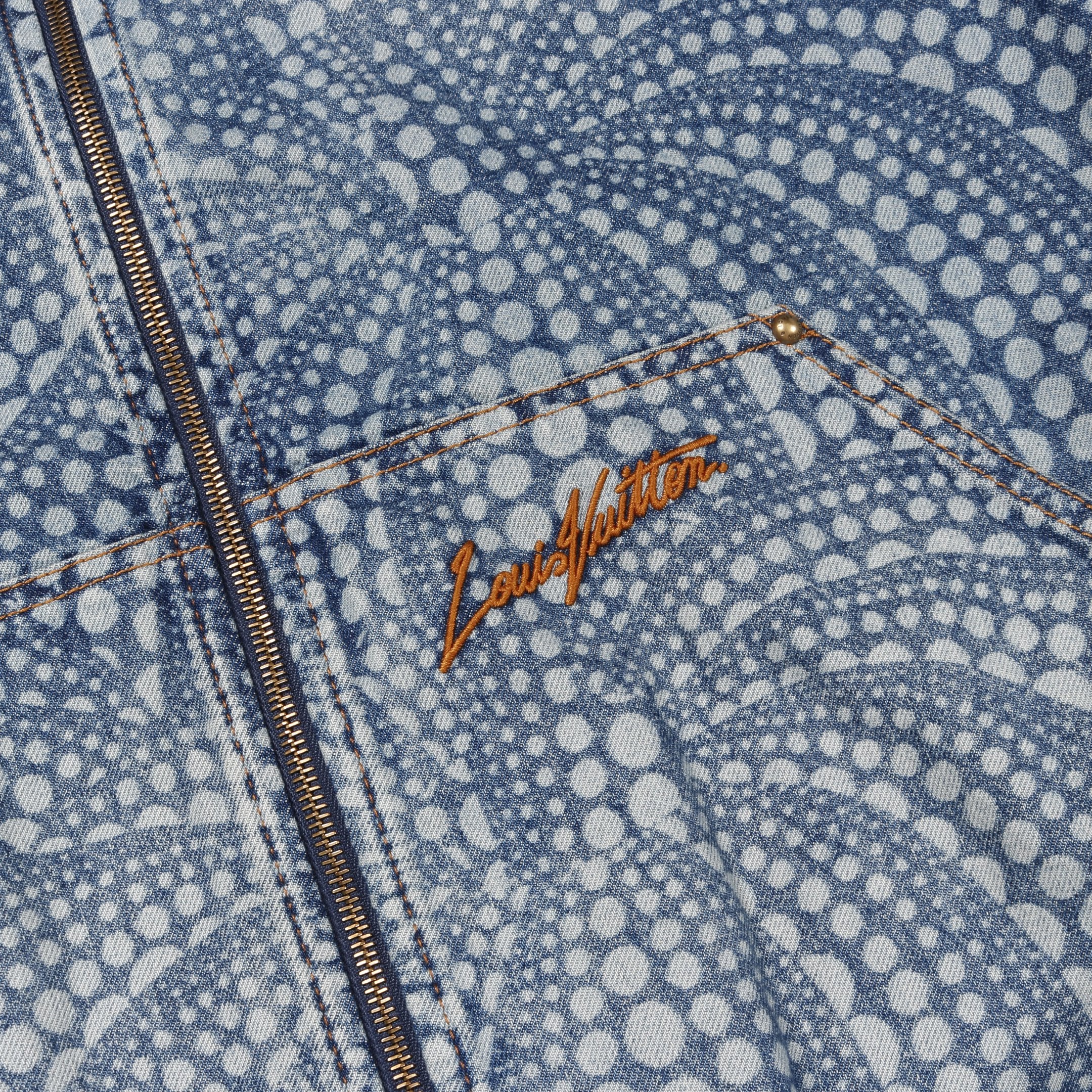 LV × YK オールオーバーパンプキンドット ジップアップ デニム