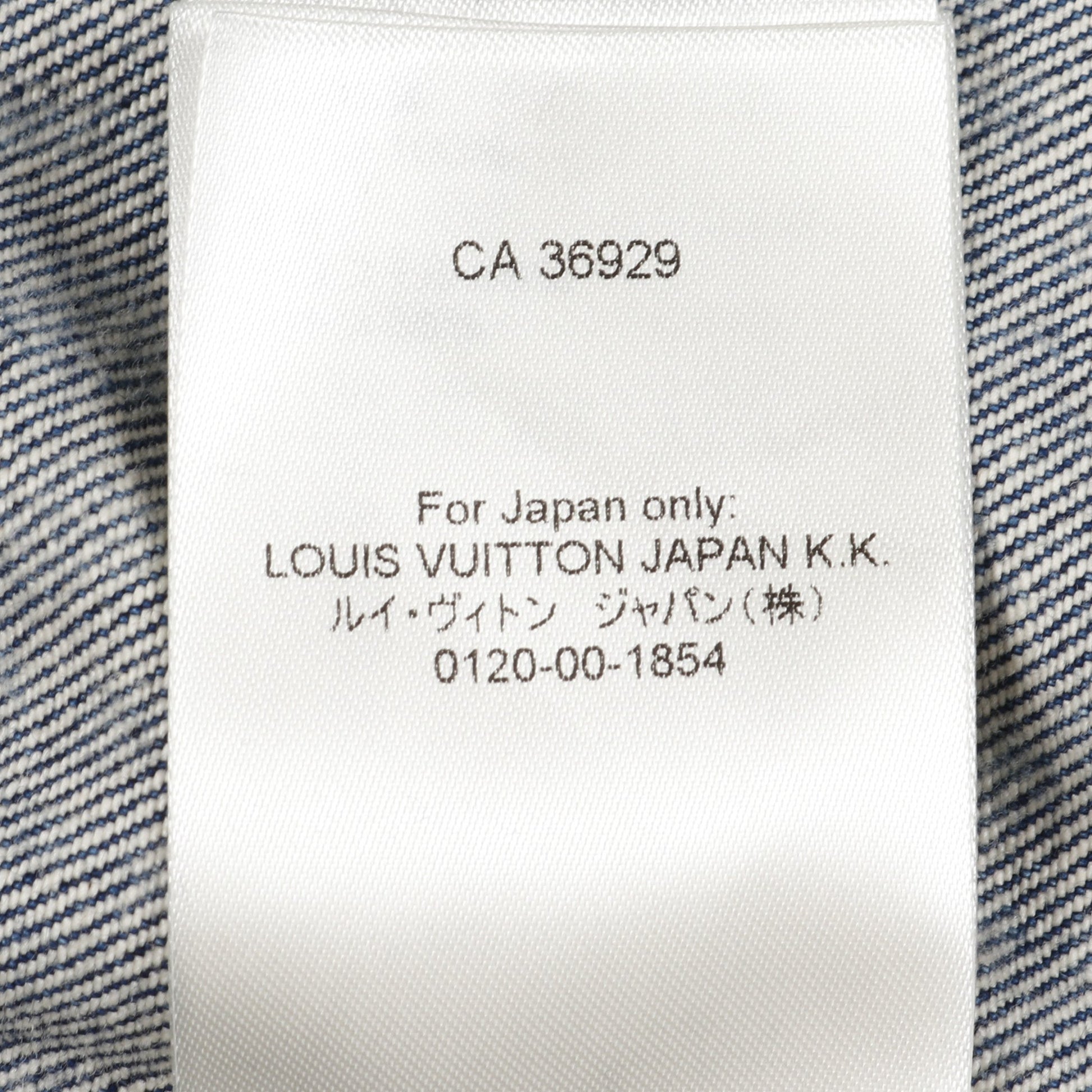 LV × YK オールオーバーパンプキンドット ジップアップ デニムジャケット コットン ブルー 草間彌生 23AW ルイヴィトン アウター LOUIS VUITTON