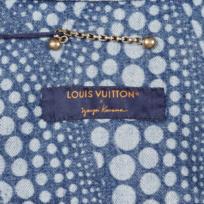 LV × YK オールオーバーパンプキンドット ジップアップ デニムジャケット コットン ブルー 草間彌生 23AW ルイヴィトン アウター LOUIS VUITTON
