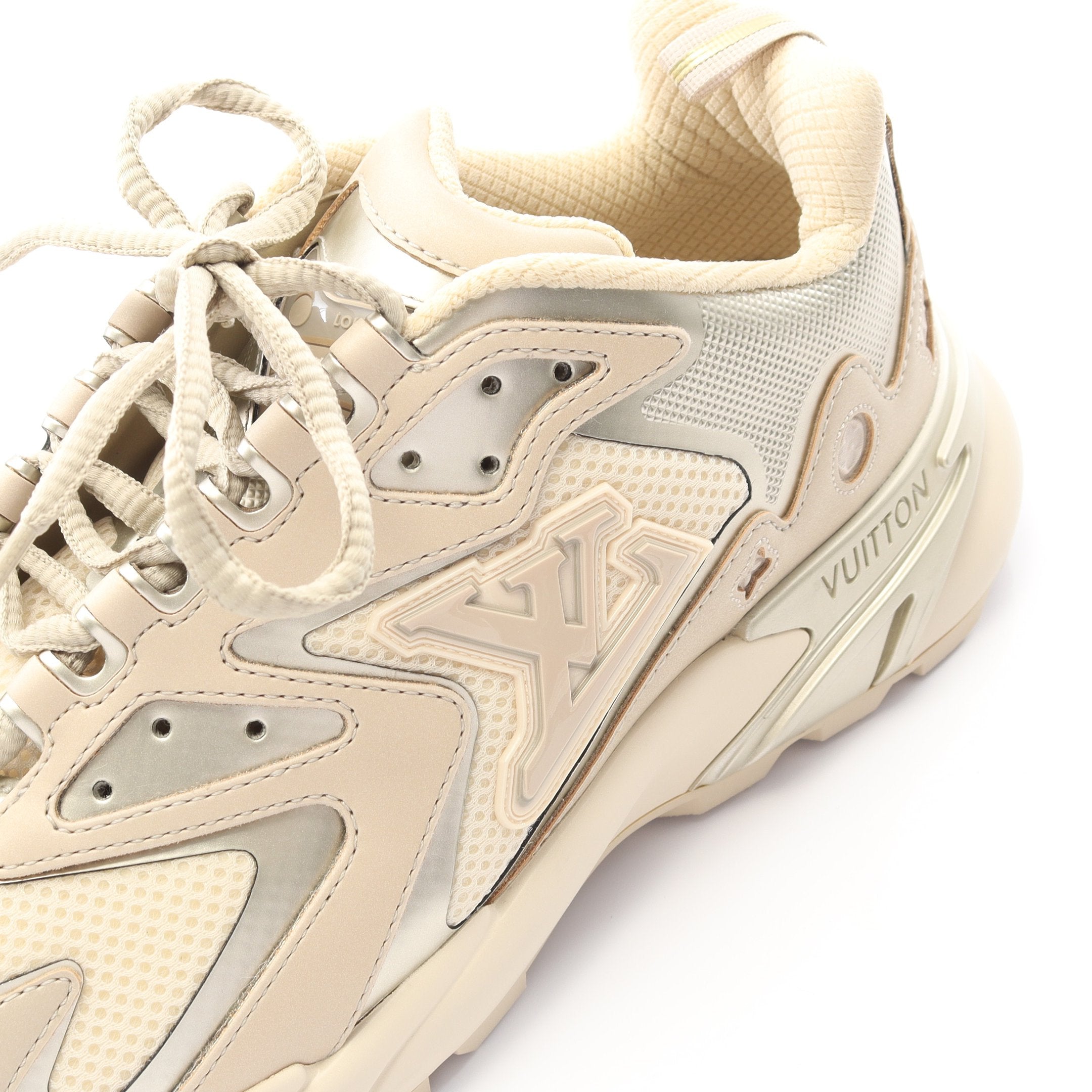 Louis Vuitton デニム/ベージュ スニーカー タティックライン スニーカー ファブリック ベージュ ルイヴィトン – RECLO