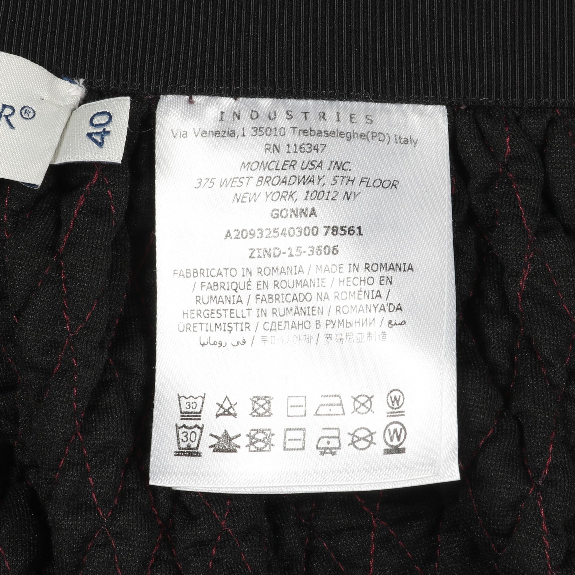 スカート キルティング ナイロン ボルドー モンクレール ボトムス MONCLER
