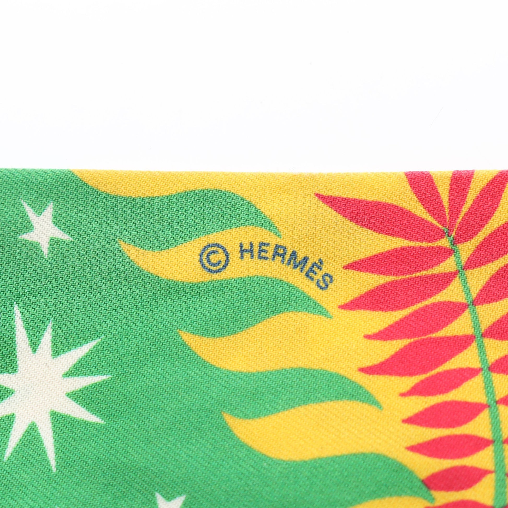 ツイリー LE CHARME D’ORPHEE BA リボン スカーフ シルク イエロー グリーン マルチカラー エルメス 財布・小物 HERMES