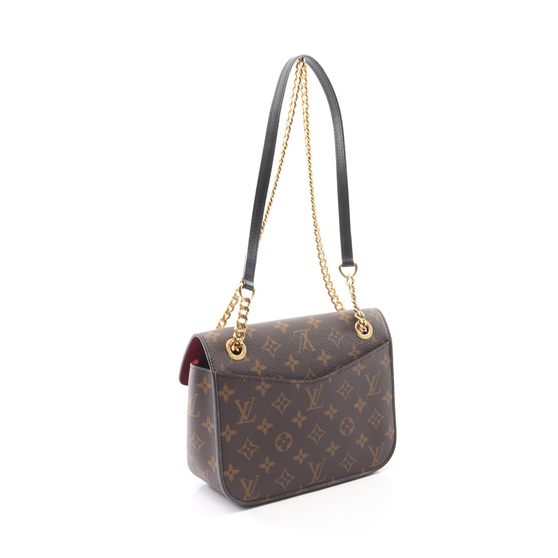 パッシー モノグラム チェーンショルダーバッグ PVC レザー ブラウン ブラック ルイヴィトン バッグ LOUIS VUITTON