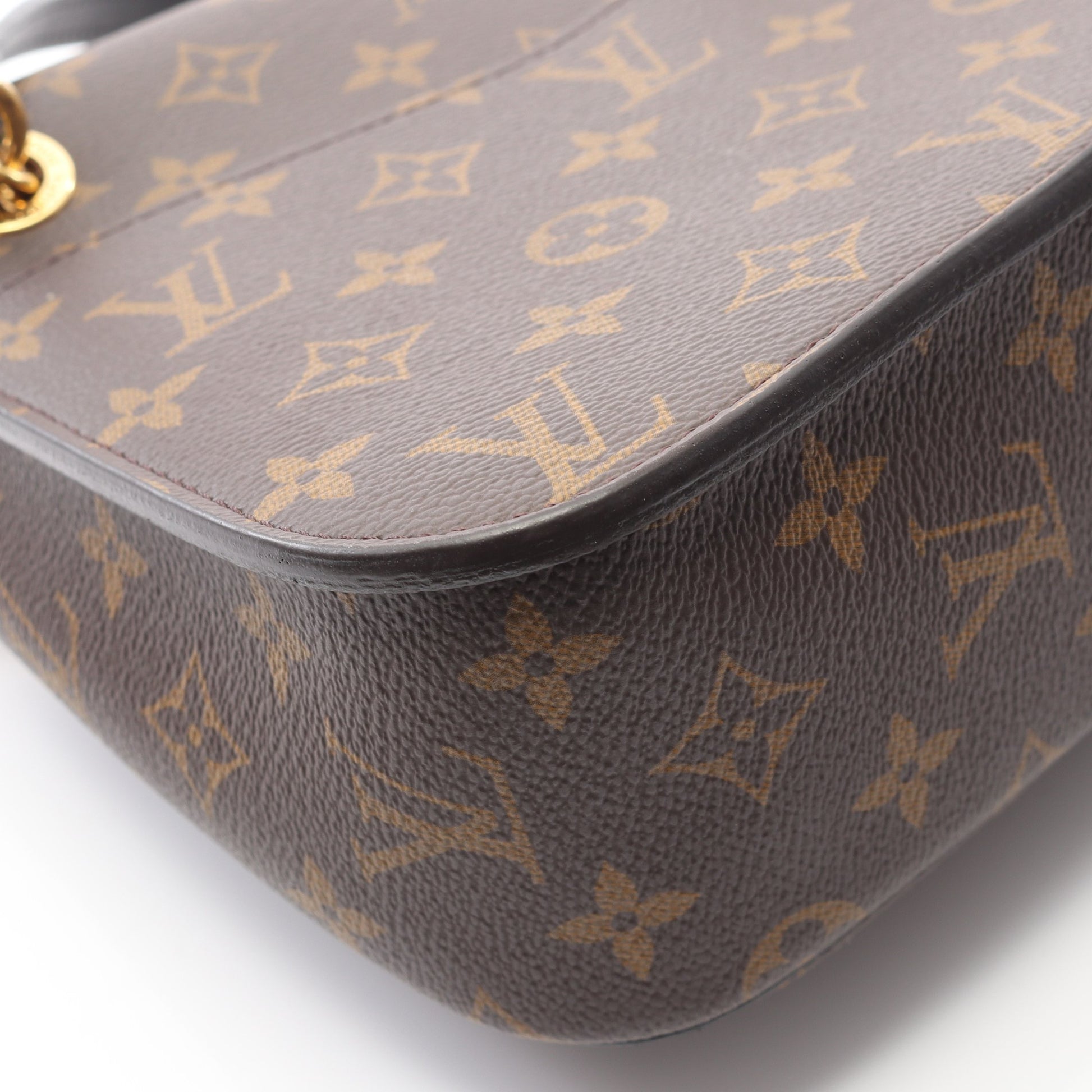 パッシー モノグラム チェーンショルダーバッグ PVC レザー ブラウン ブラック ルイヴィトン バッグ LOUIS VUITTON