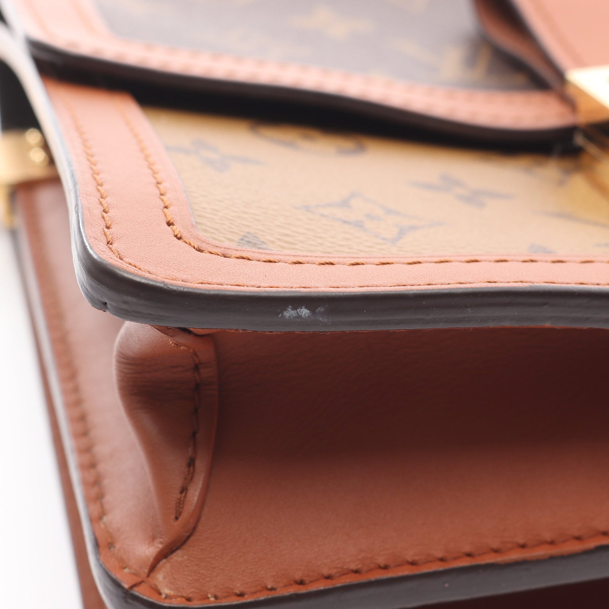 ドーフィーヌMM モノグラムリバース チェーンショルダーバッグ PVC レザー ブラウン ルイヴィトン バッグ LOUIS VUITTON