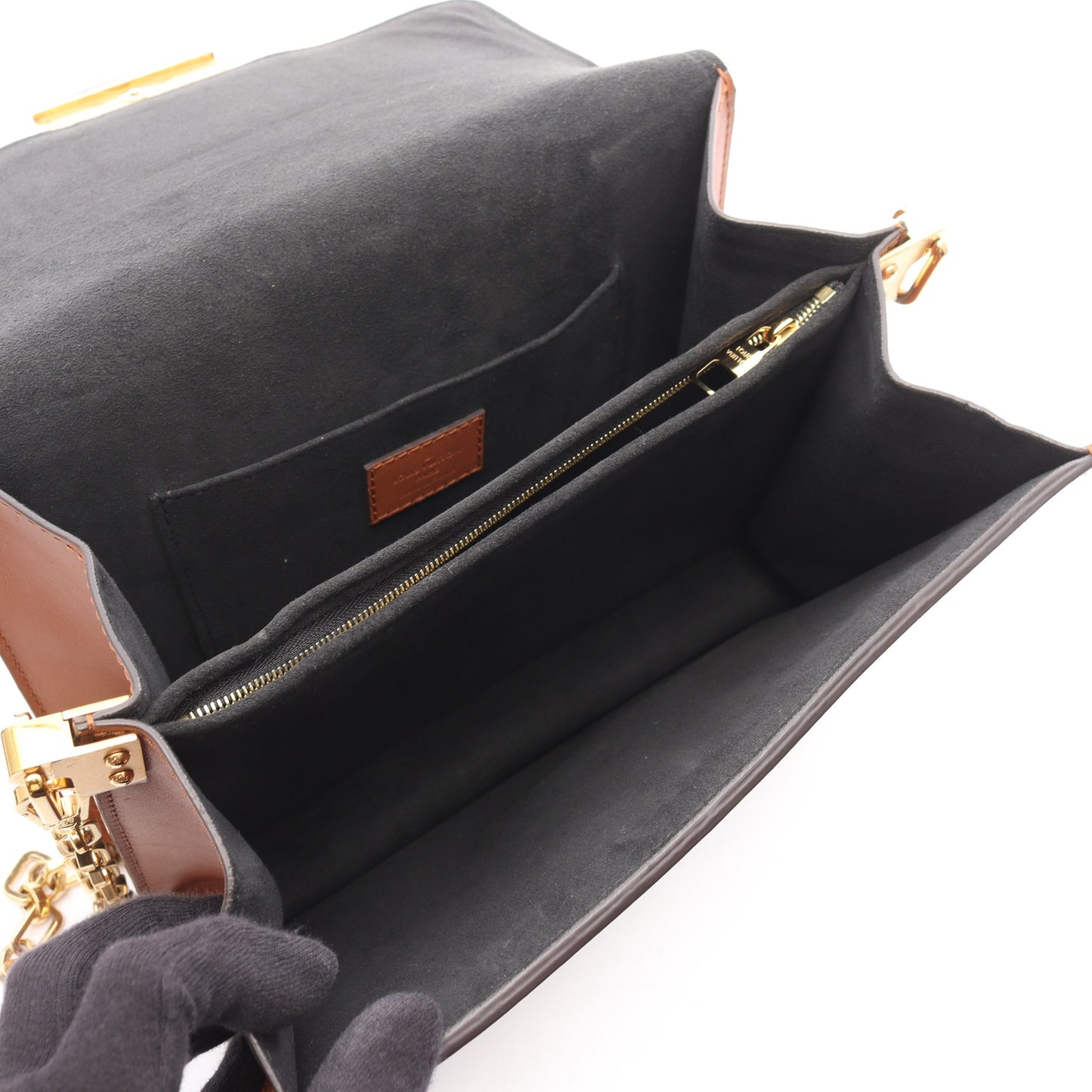 ドーフィーヌMM モノグラムリバース チェーンショルダーバッグ PVC レザー ブラウン ルイヴィトン バッグ LOUIS VUITTON