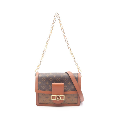 ドーフィーヌMM モノグラムリバース チェーンショルダーバッグ PVC レザー ブラウン ルイヴィトン バッグ LOUIS VUITTON