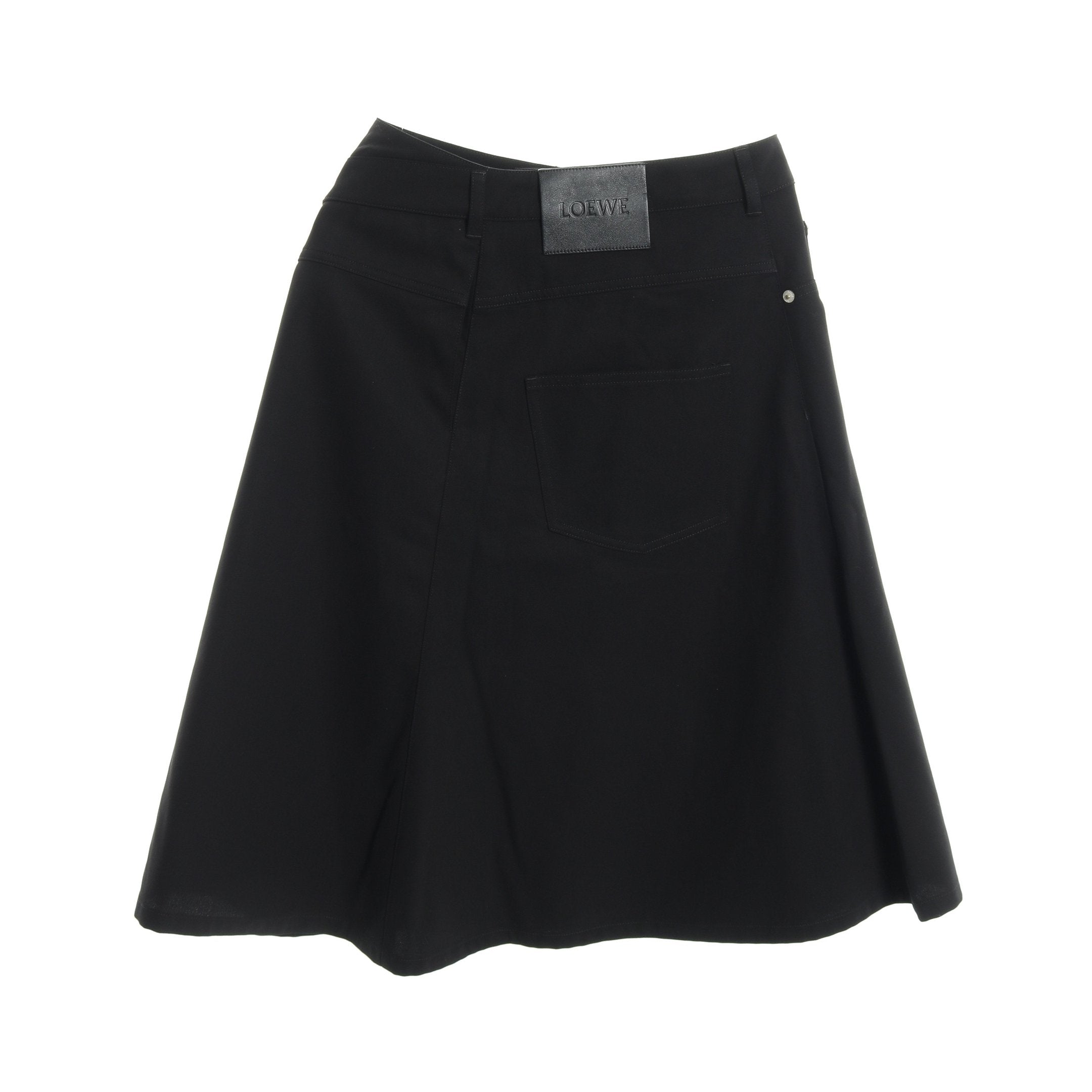 デニムスカート コットン ブラック ロエベ – RECLO