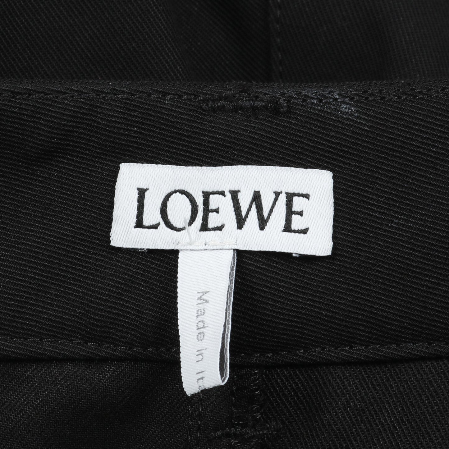 デニムスカート コットン ブラック ロエベ ボトムス LOEWE