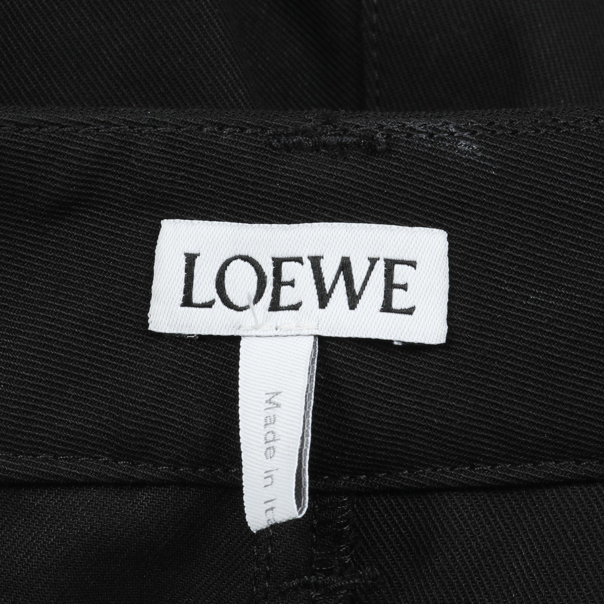 デニムスカート コットン ブラック ロエベ ボトムス LOEWE