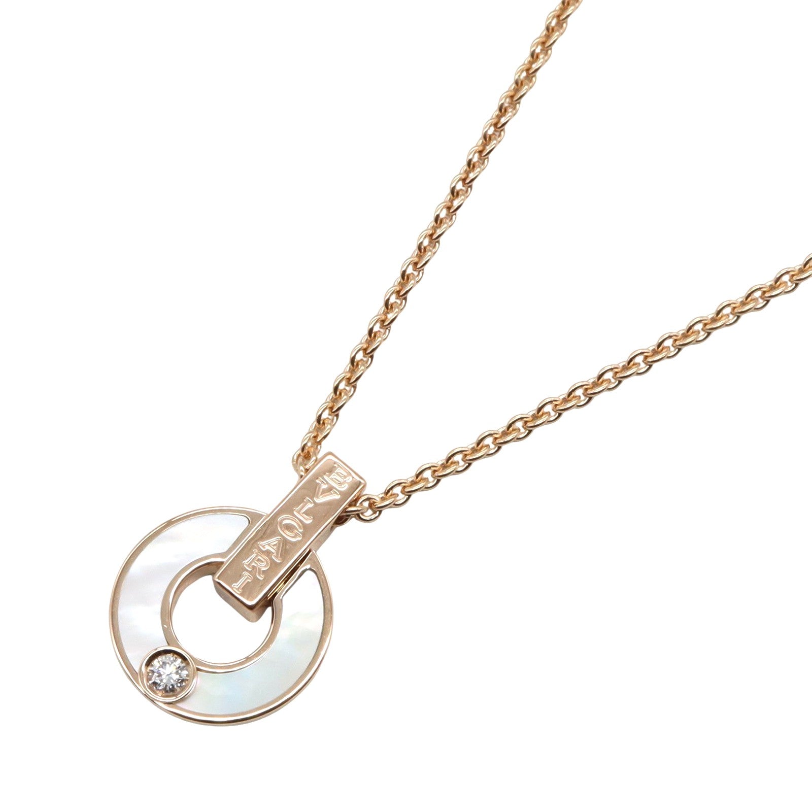 ブルガリブルガリ ネックレス 1PD マザーオブパール ネックレス K18PG