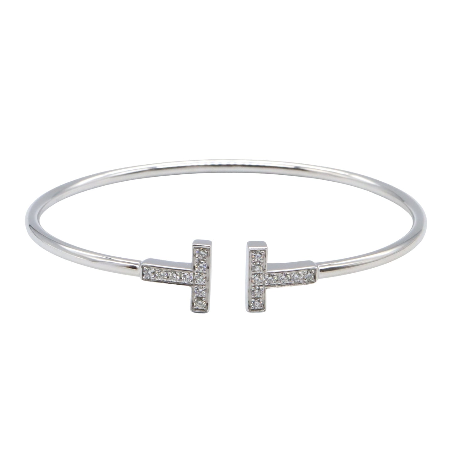 Tワイヤー ブレスレット ダイヤ バングル K18WG（ホワイトゴールド） ダイヤモンド クリア ティファニー アクセサリー TIFFANY & Co.
