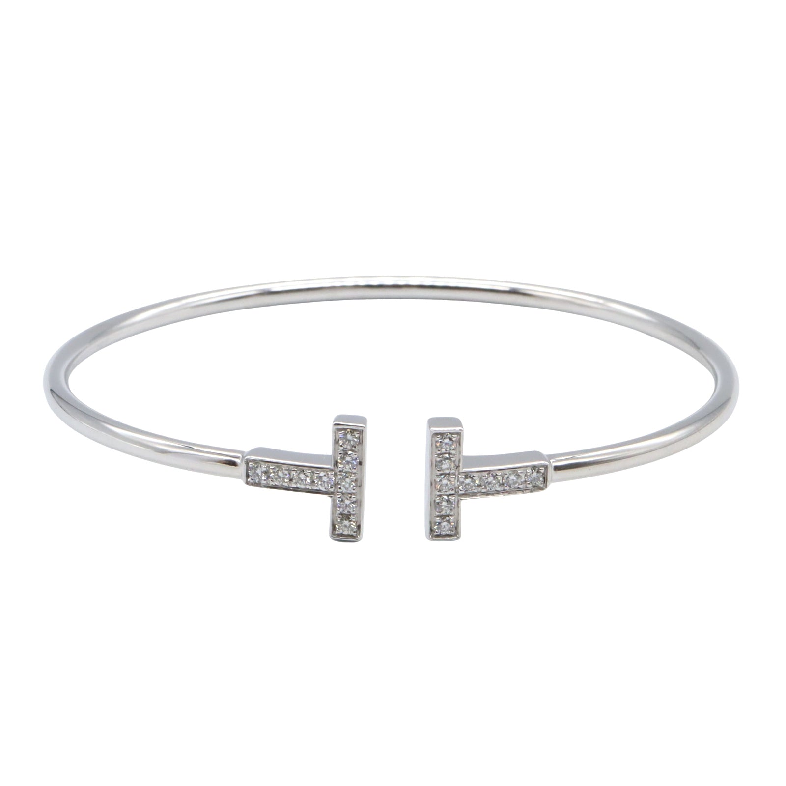 Tワイヤー ブレスレット ダイヤ バングル K18WG（ホワイトゴールド） ダイヤモンド クリア ティファニー アクセサリー TIFFANY & Co.