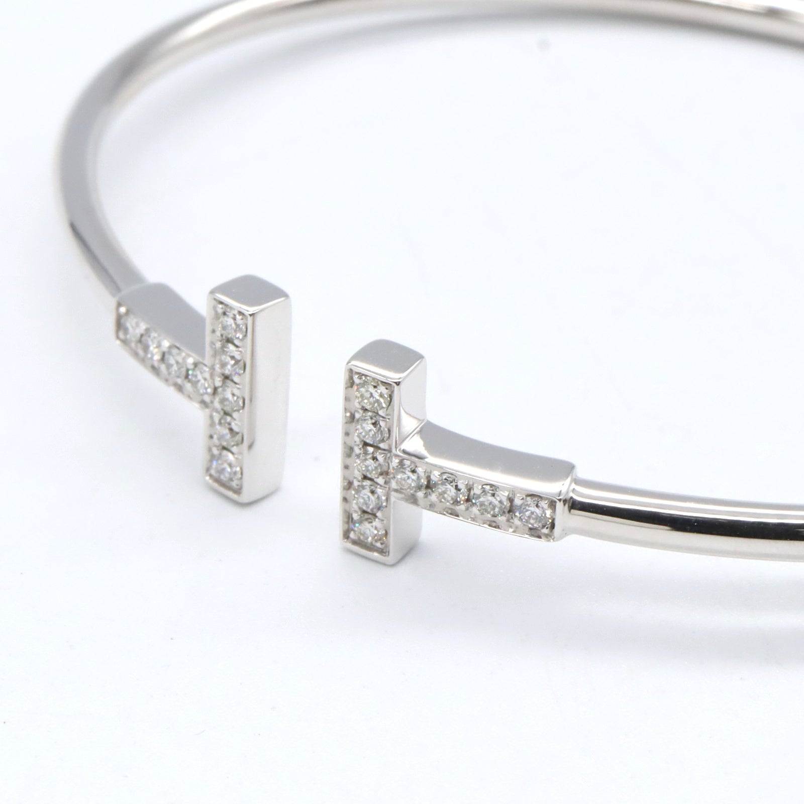 Tワイヤー ブレスレット ダイヤ バングル K18WG（ホワイトゴールド） ダイヤモンド クリア ティファニー アクセサリー TIFFANY & Co.