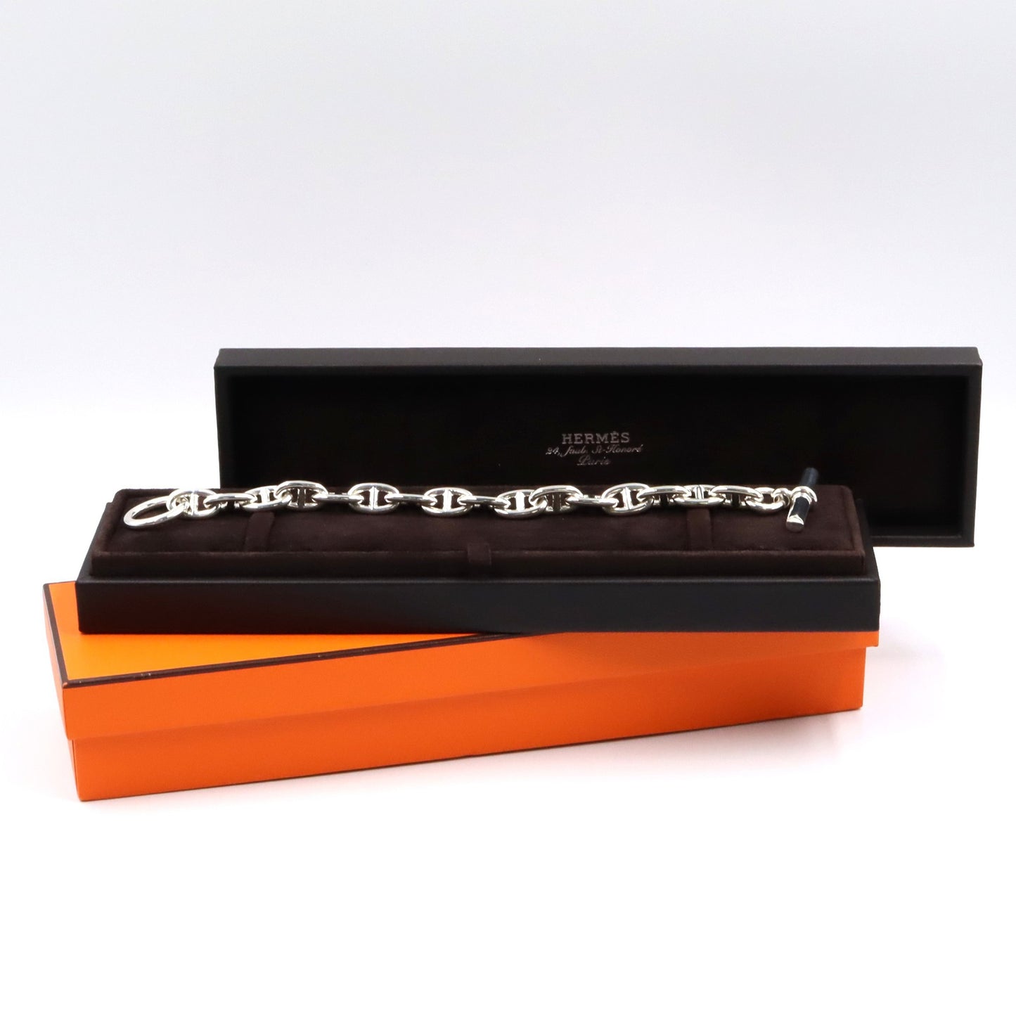 シェーヌダンクル MM 16コマ ブレスレット ブレスレット シルバー925 シルバー エルメス アクセサリー HERMES