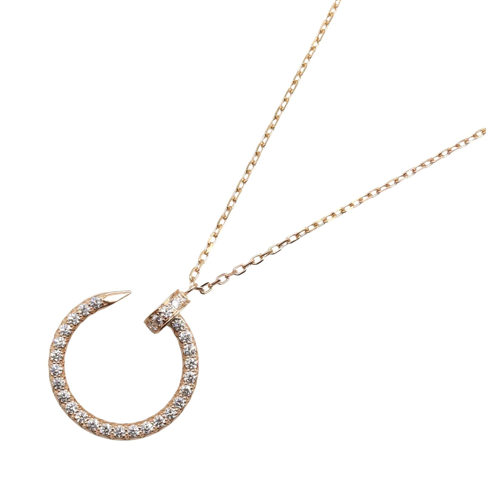 ジュストアンクル ネックレス ダイヤ ネックレス K18PG（ピンク