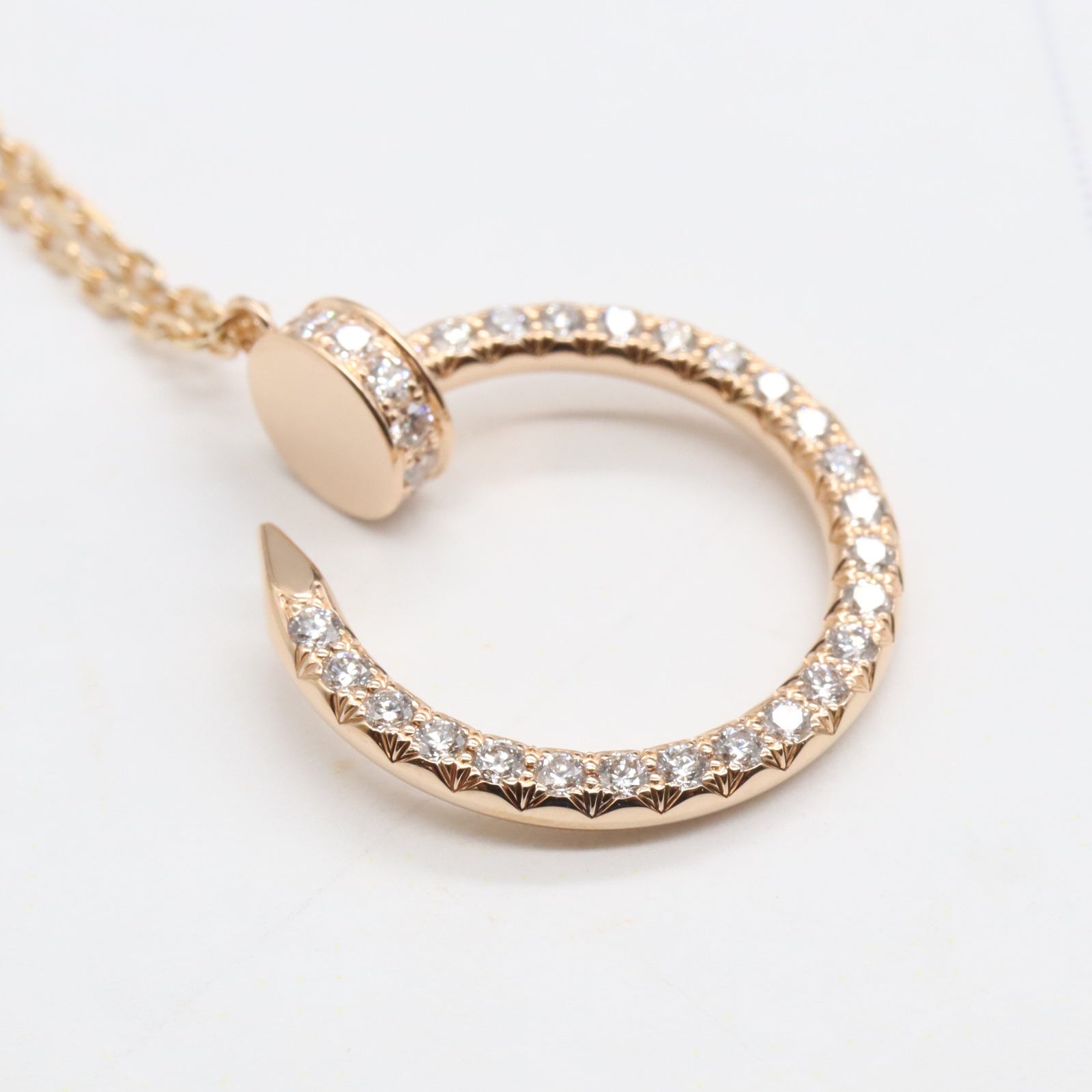 ジュストアンクル ネックレス ダイヤ ネックレス K18PG（ピンク