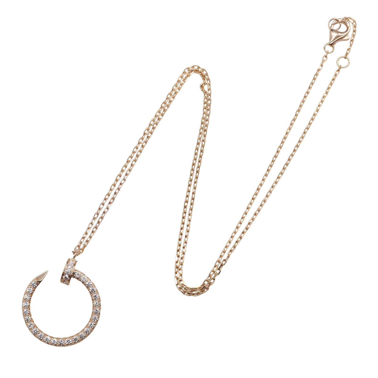 ジュストアンクル ネックレス ダイヤ ネックレス K18PG（ピンク