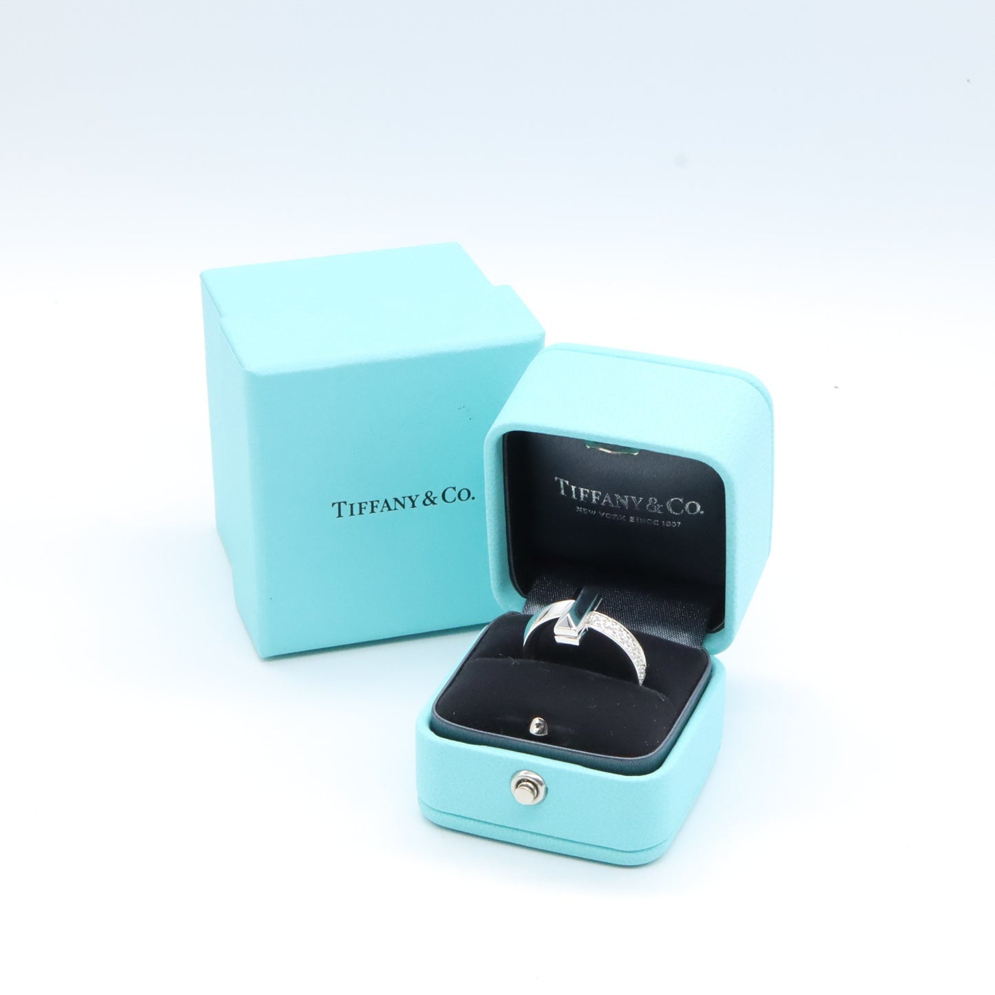 Tワン ワイド ダイヤ リング リング 指輪 K18WG（ホワイトゴールド） ダイヤモンド クリア ティファニー アクセサリー TIFFANY & Co.