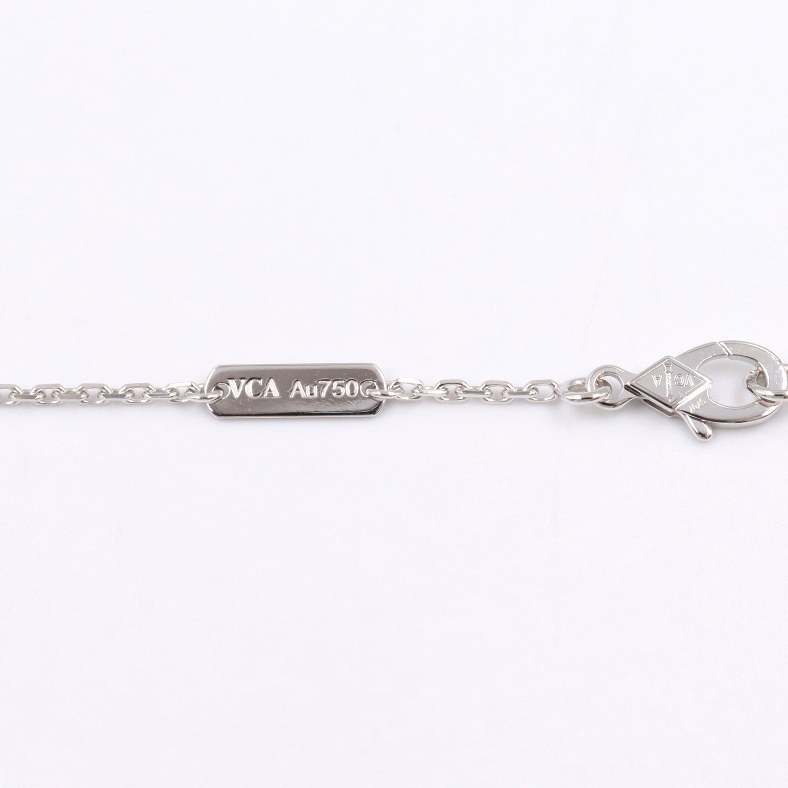 ヴィンテージアルハンブラ ネックレス カルセドニー ネックレス K18WG