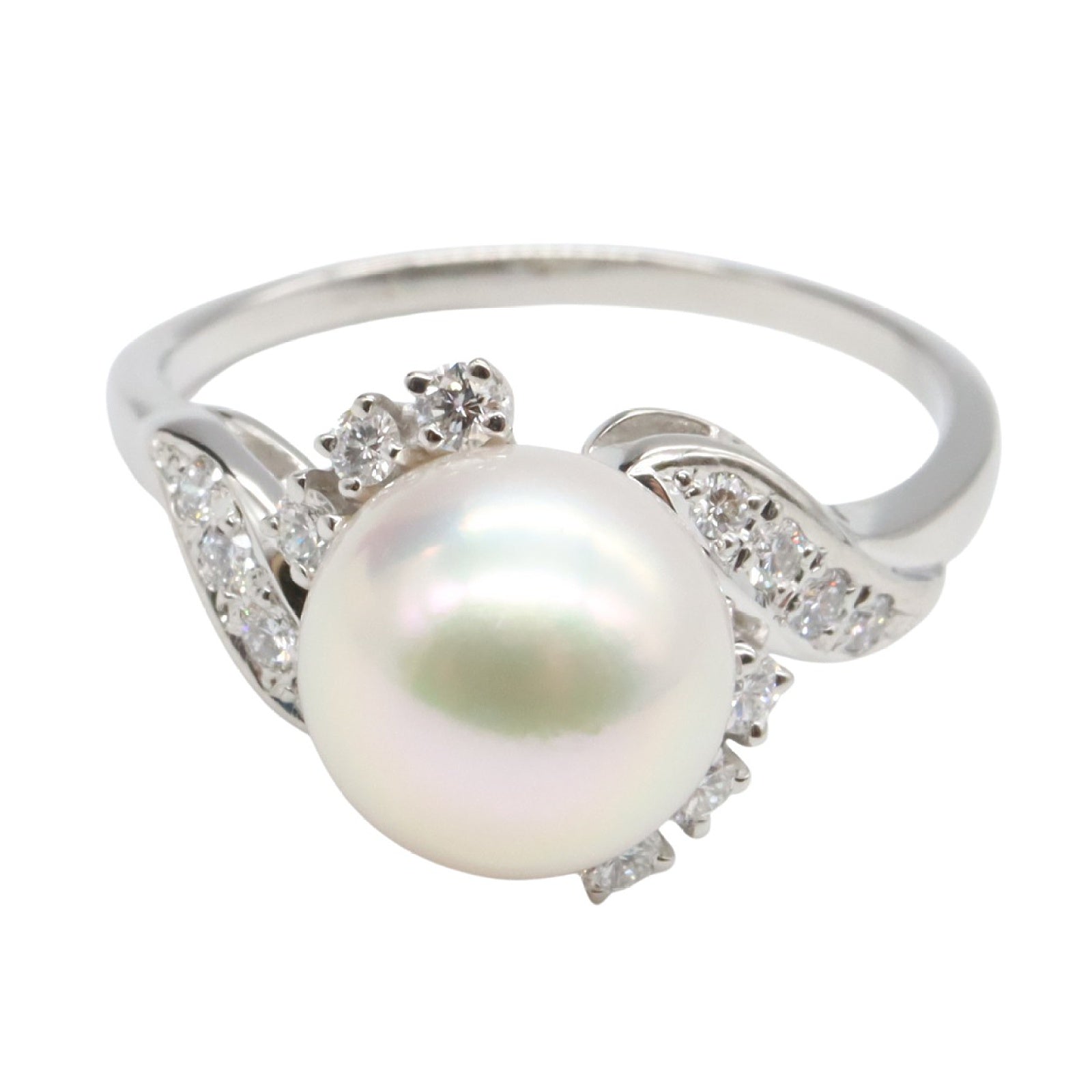 パールリング リング 指輪 Pt950プラチナ パール ホワイト ミキモト