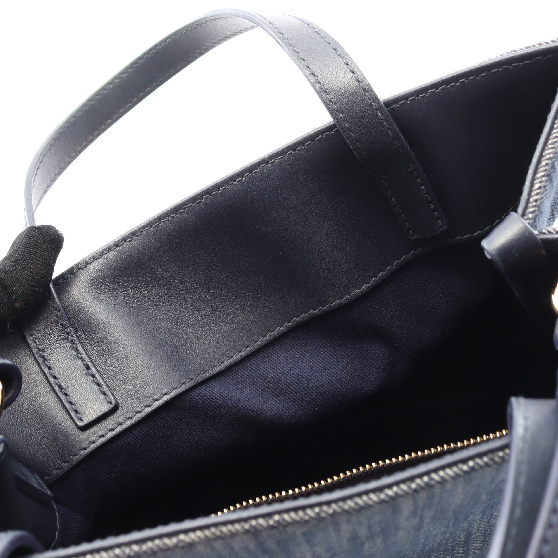 ハンドバッグ ロゴ デニム レザー インディゴブルー 2WAY サルヴァトーレフェラガモ バッグ Salvatore Ferragamo