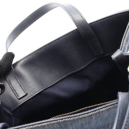 ハンドバッグ ロゴ デニム レザー インディゴブルー 2WAY サルヴァトーレフェラガモ バッグ Salvatore Ferragamo