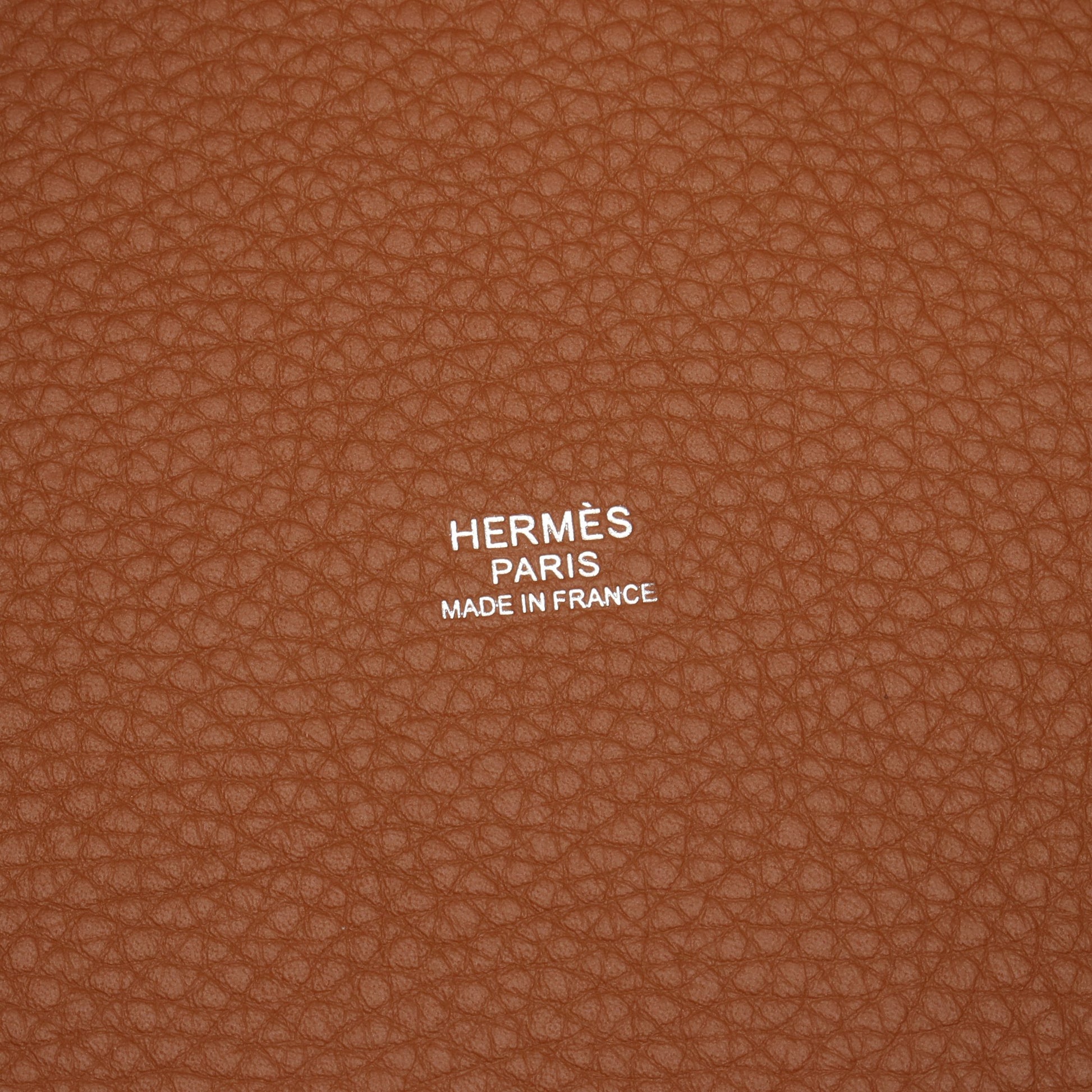 ピコタンロックMM ゴールド ハンドバッグ トリヨンクレマンス ブラウン シルバー金具 W刻印 エルメス バッグ HERMES