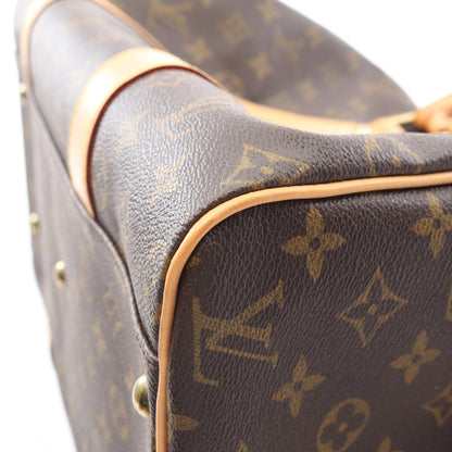 キャリーオール モノグラム ボストンバッグ PVC レザー ブラウン ルイヴィトン バッグ LOUIS VUITTON