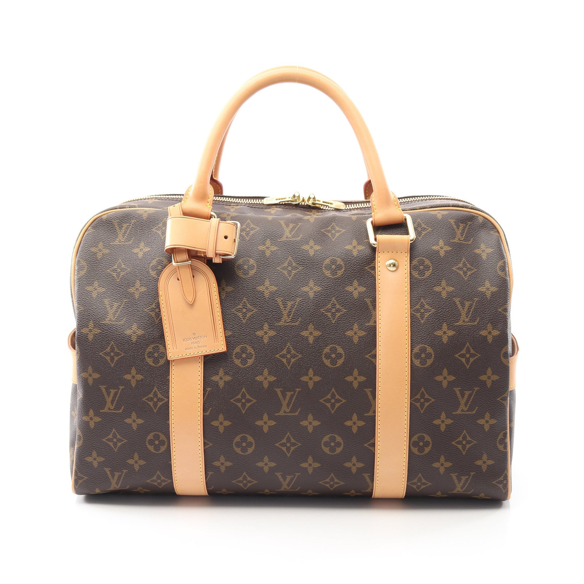 キャリーオール モノグラム ボストンバッグ PVC レザー ブラウン ルイヴィトン バッグ LOUIS VUITTON