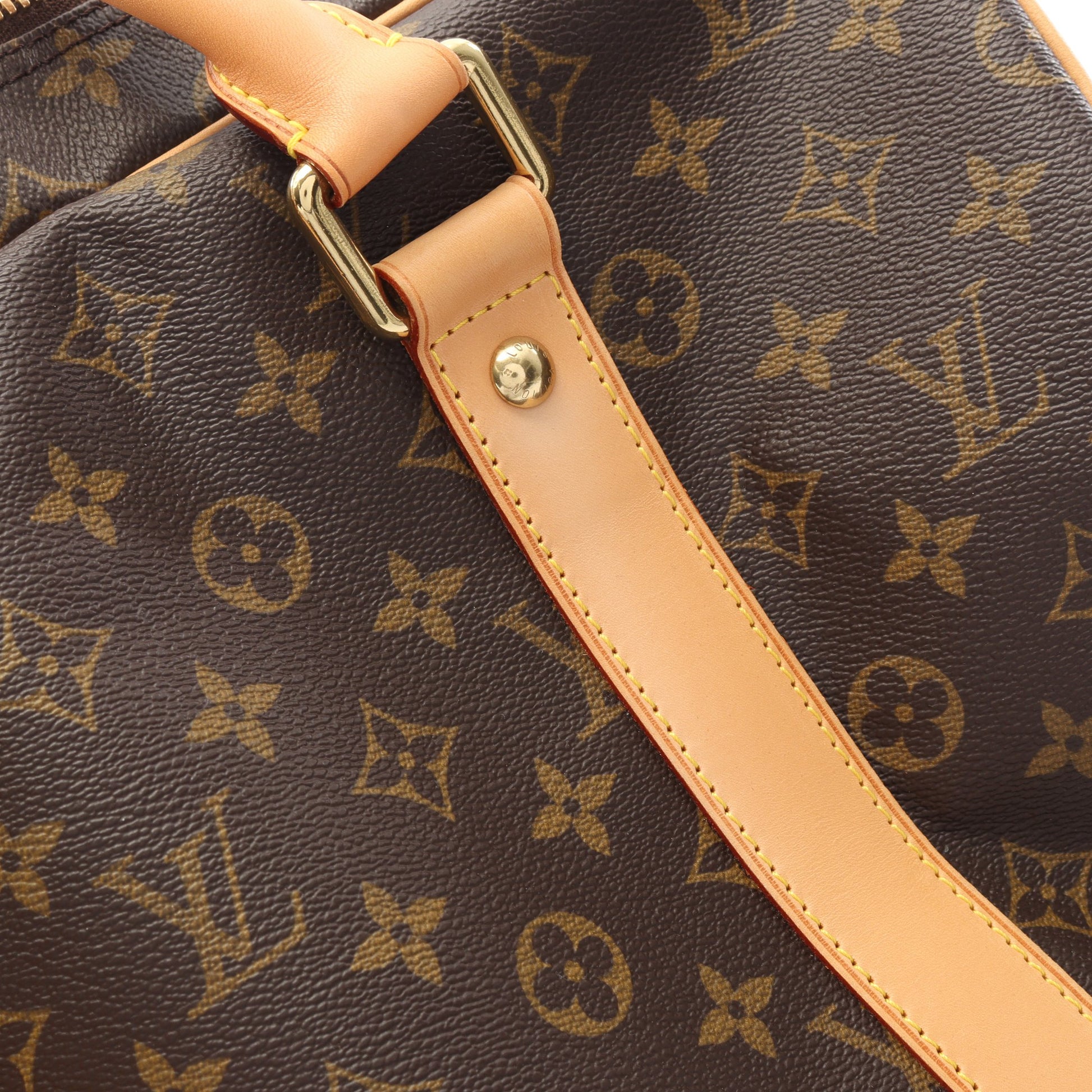 キャリーオール モノグラム ボストンバッグ PVC レザー ブラウン ルイヴィトン バッグ LOUIS VUITTON