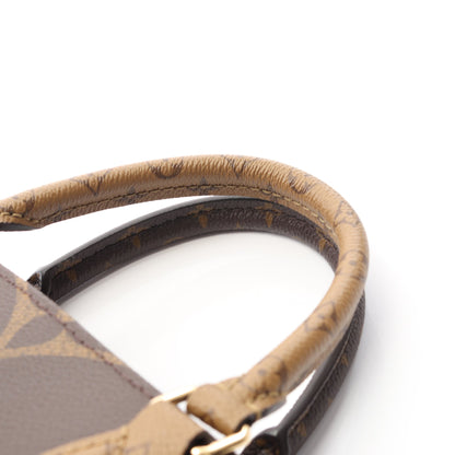 オンザゴーPM モノグラムジャイアント リバース ハンドバッグ PVC ブラウン ベージュ 2WAY ルイヴィトン バッグ LOUIS VUITTON