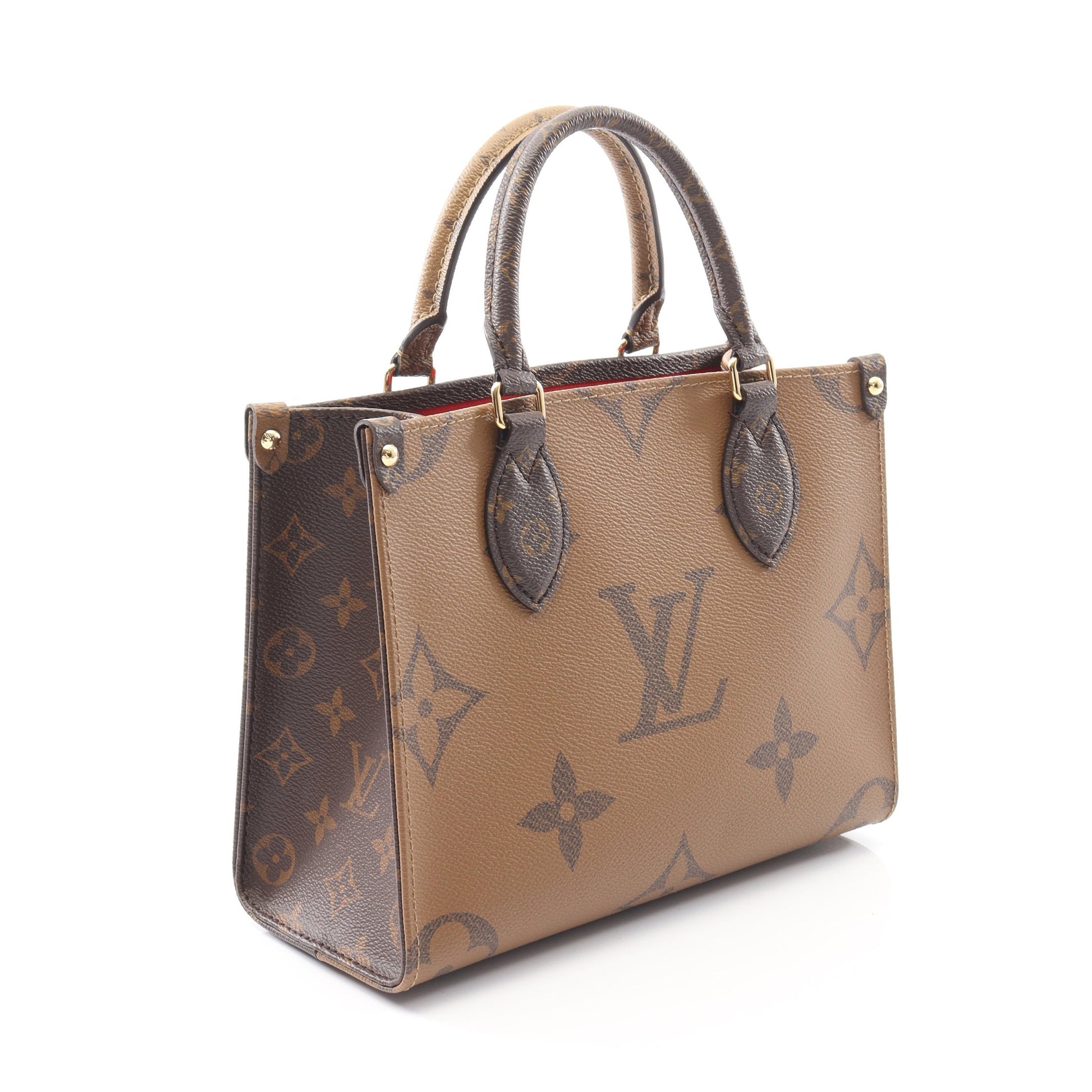 オンザゴーPM モノグラムジャイアント リバース ハンドバッグ PVC ブラウン ベージュ 2WAY ルイヴィトン バッグ LOUIS VUITTON