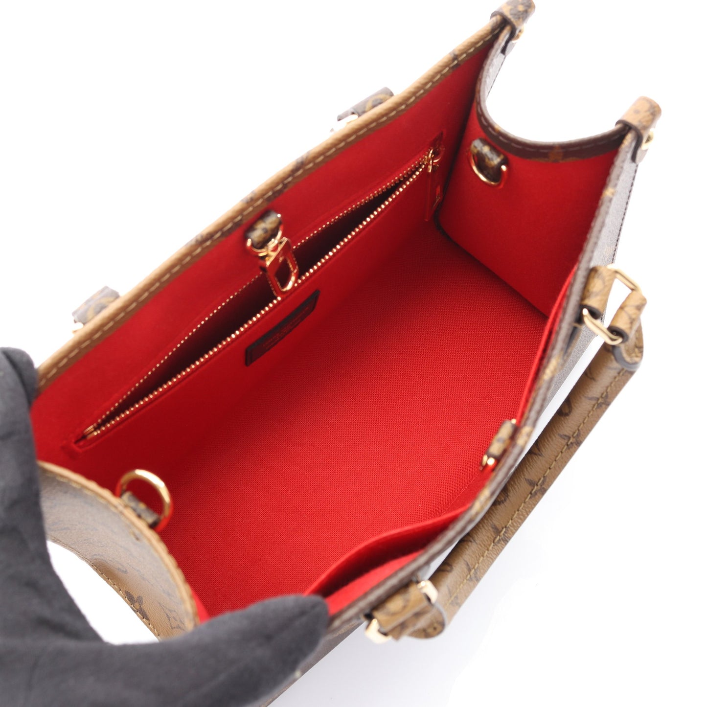 オンザゴーPM モノグラムジャイアント リバース ハンドバッグ PVC ブラウン ベージュ 2WAY ルイヴィトン バッグ LOUIS VUITTON