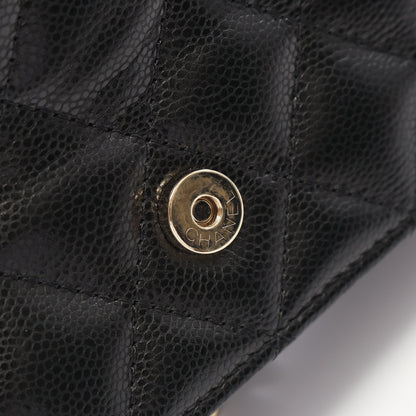 マトラッセ フォンケース チェーンウォレット キャビアスキン ブラック ゴールド金具 シャネル バッグ CHANEL