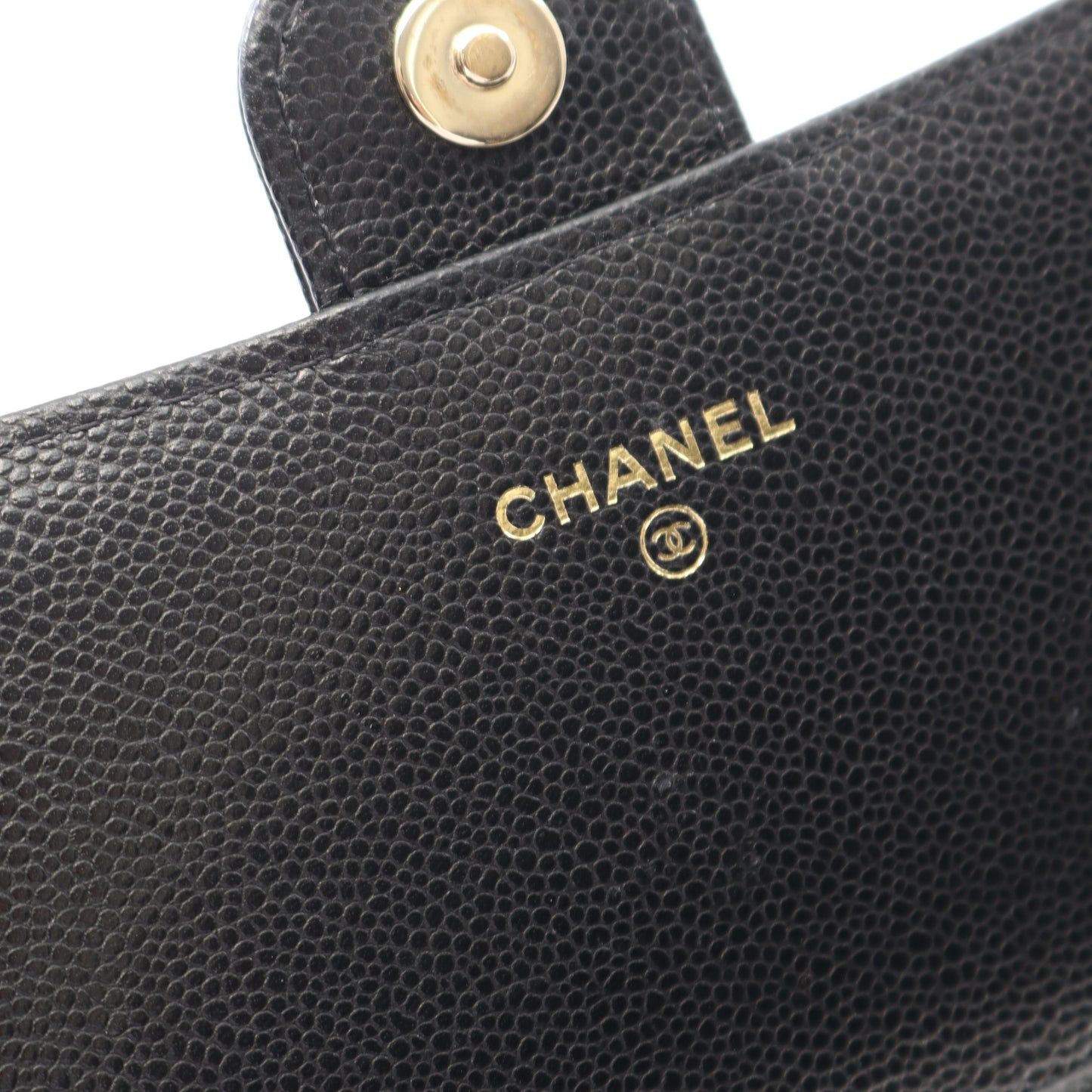 マトラッセ フォンケース チェーンウォレット キャビアスキン ブラック ゴールド金具 シャネル バッグ CHANEL
