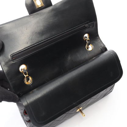 マトラッセ Wフラップ Wチェーンショルダーバッグ ラムスキン ブラック ゴールド金具 ヴィンテージ シャネル バッグ CHANEL
