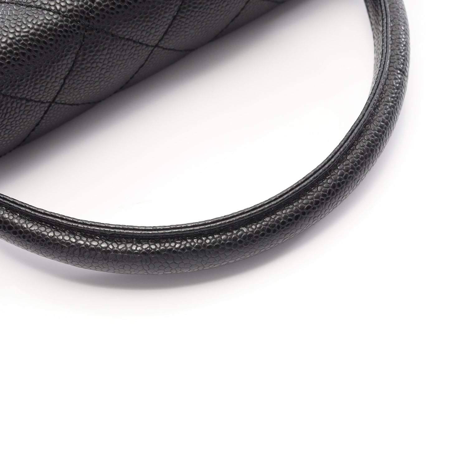マトラッセ ハンドバッグ キャビアスキン ブラック ゴールド金具 シャネル バッグ CHANEL