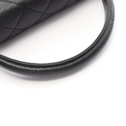 マトラッセ ハンドバッグ キャビアスキン ブラック ゴールド金具 シャネル バッグ CHANEL
