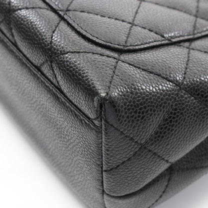 マトラッセ ハンドバッグ キャビアスキン ブラック ゴールド金具 シャネル バッグ CHANEL
