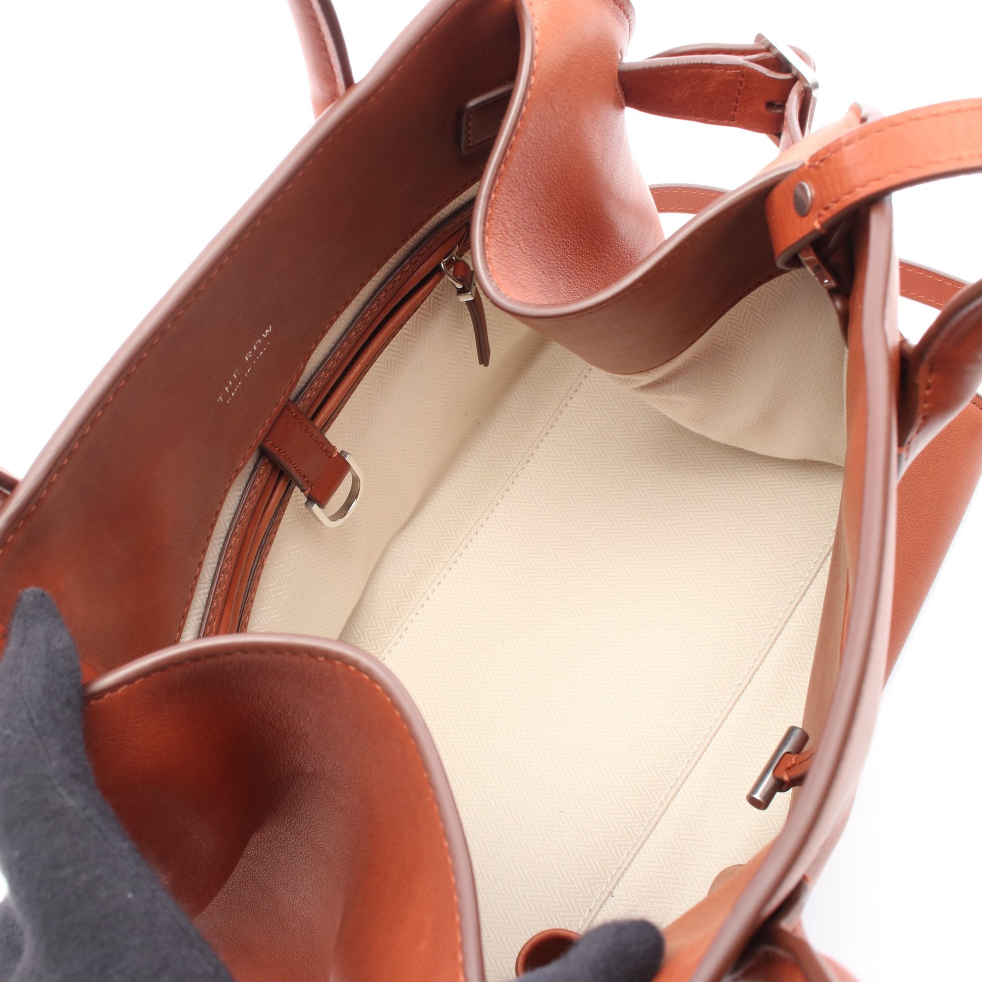 ソフトマルゴー12 ハンドバッグ レザー ブラウン 2WAY ザロウ バッグ THE ROW