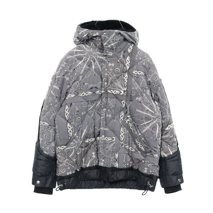 Dr.Woo ジャケット ペイズリー コットン グレー フード付き サカイ アウター sacai