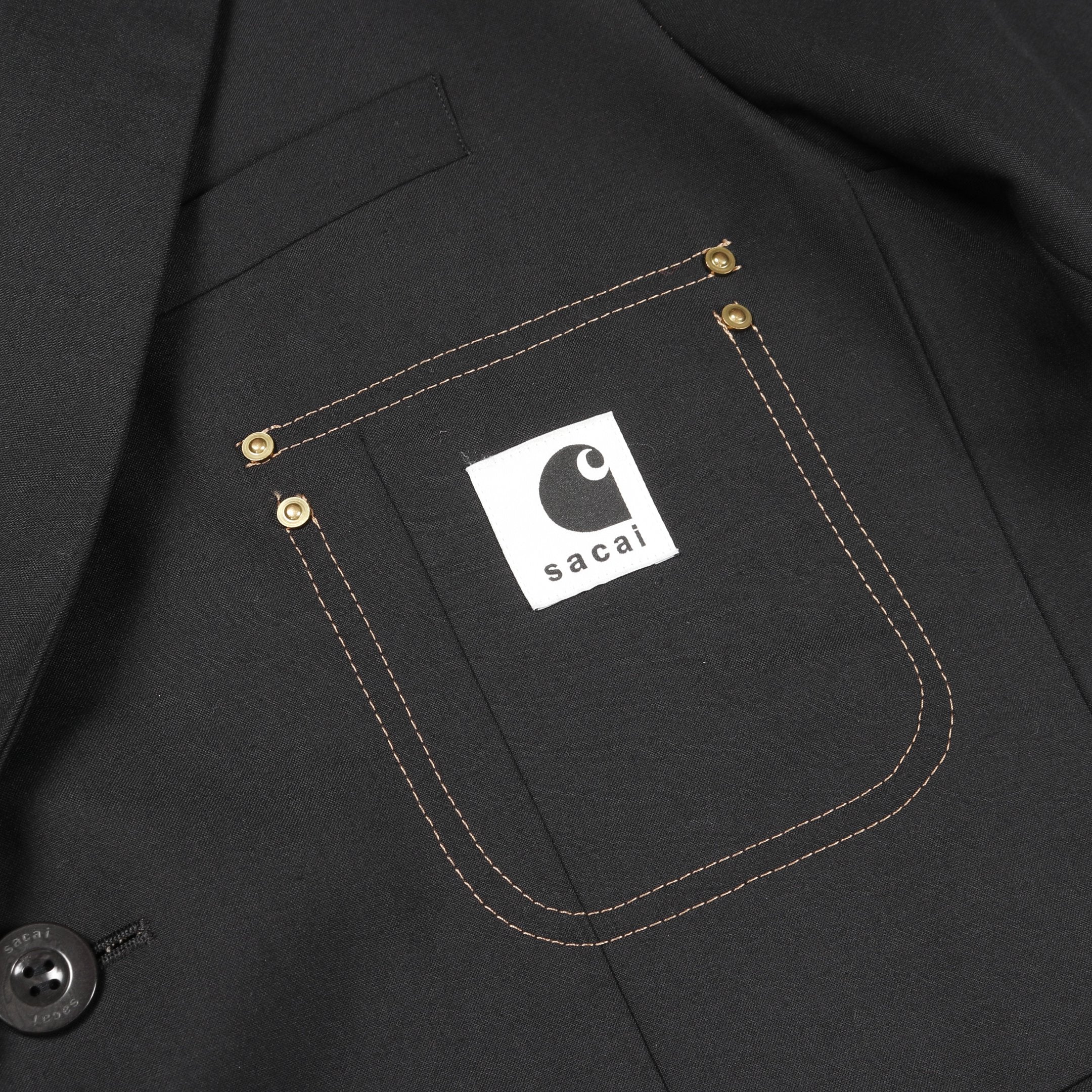 sacai × Carhartt WIP Suiting Bonding Jacket テーラードジャケット