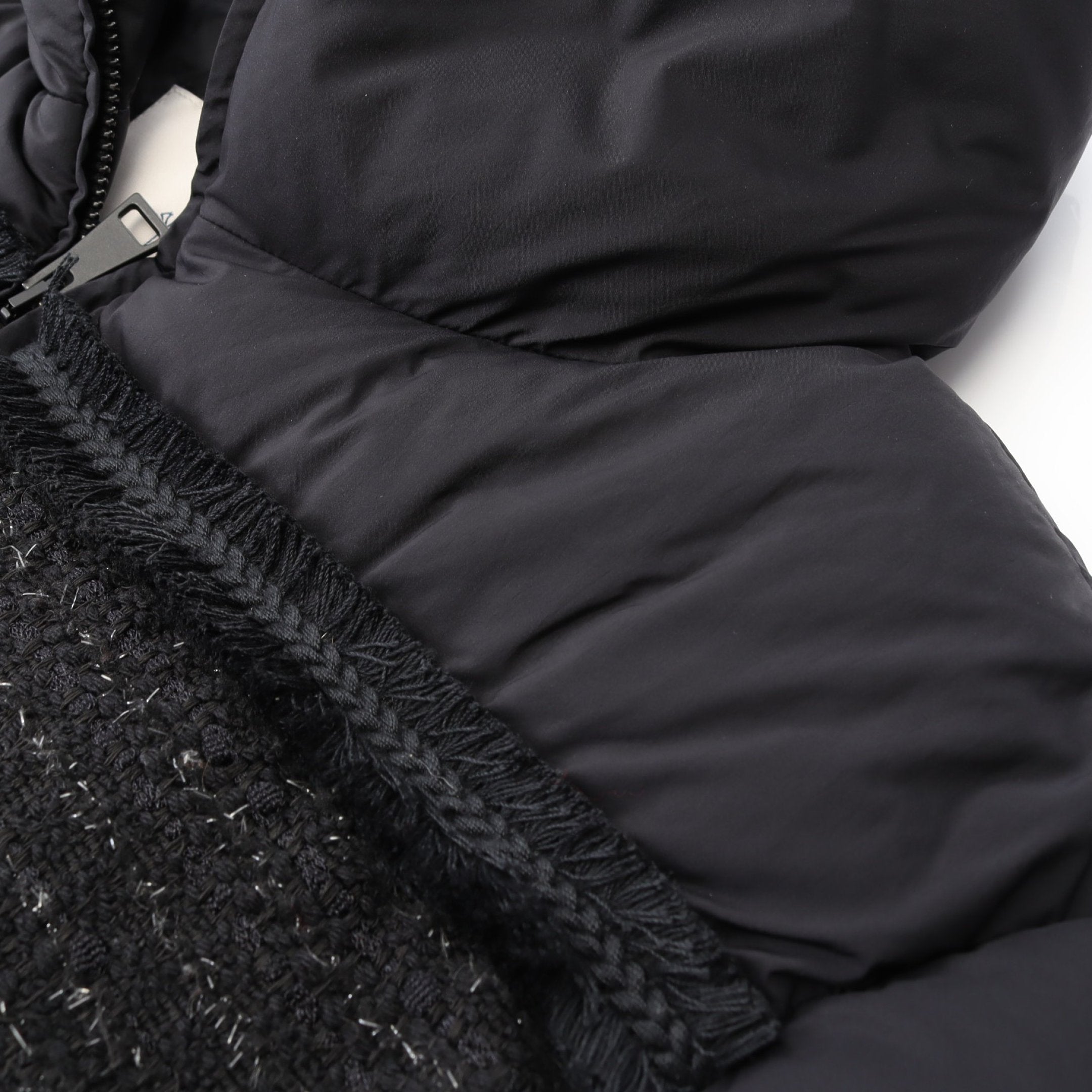 AUCUN ダウンジャケット ナイロン ツイード ブラック モンクレール – RECLO