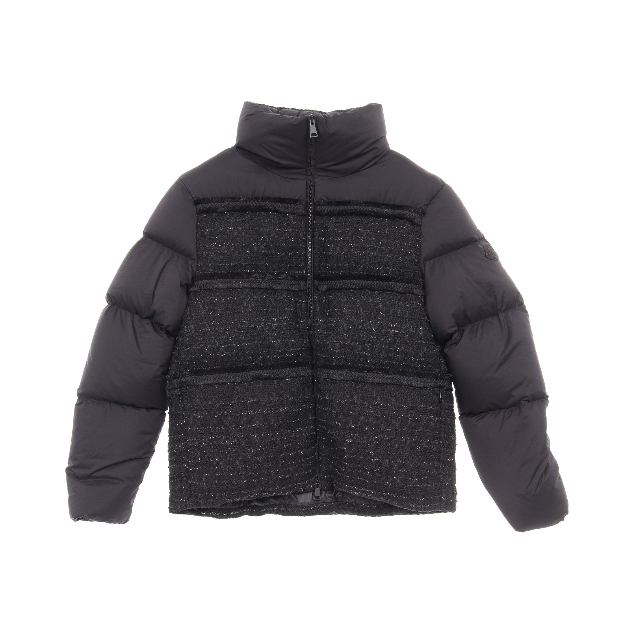 AUCUN ダウンジャケット ナイロン ツイード ブラック モンクレール – RECLO