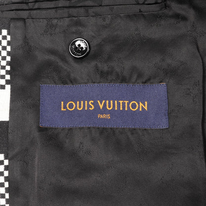 LVフレンド ドッグ パペット ダミエ ジャケット ウール ブラック オフホワイト ブラウン ルイヴィトン アウター LOUIS VUITTON