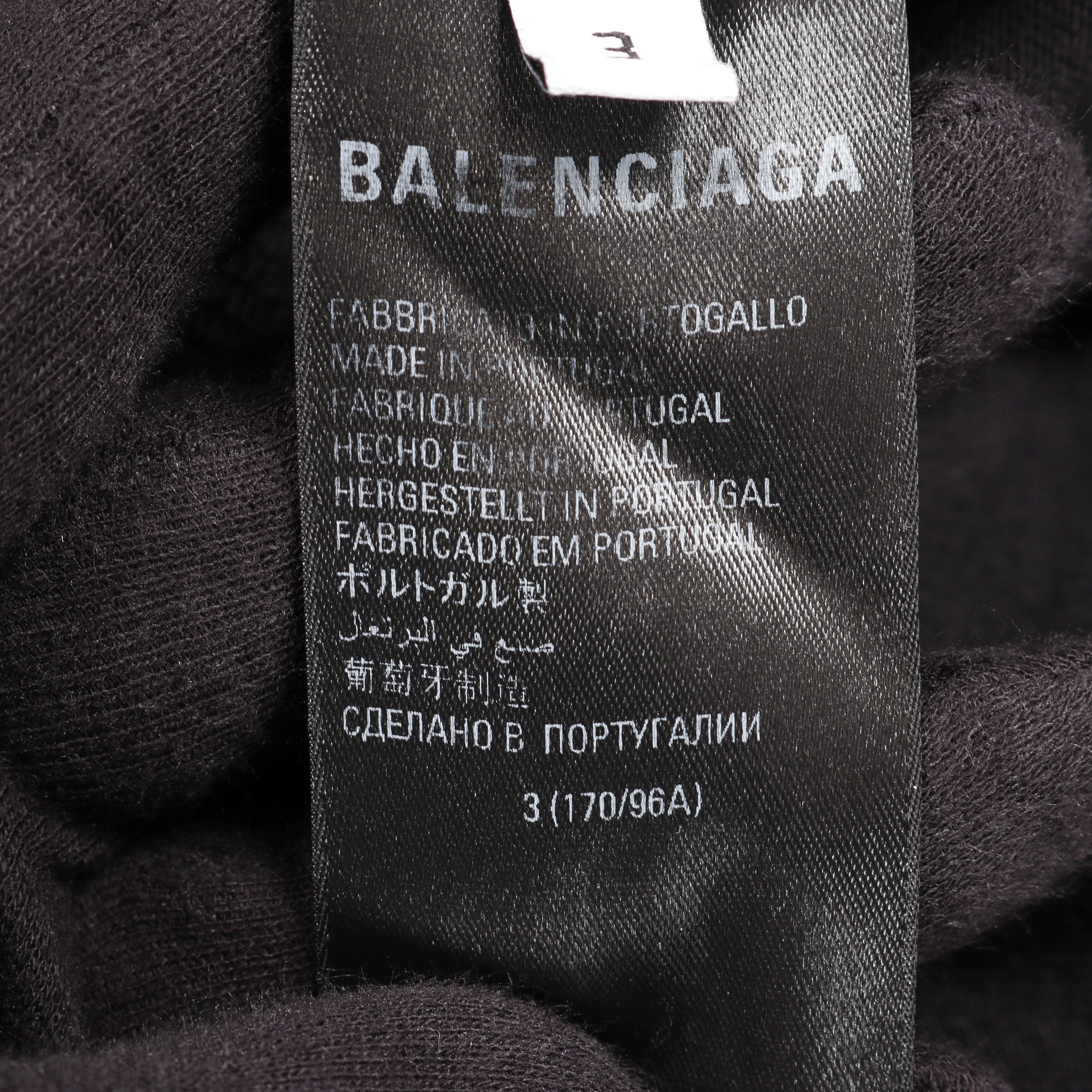 BALENCIAGA × adidas Tシャツ ロゴプリント コットン ブラック