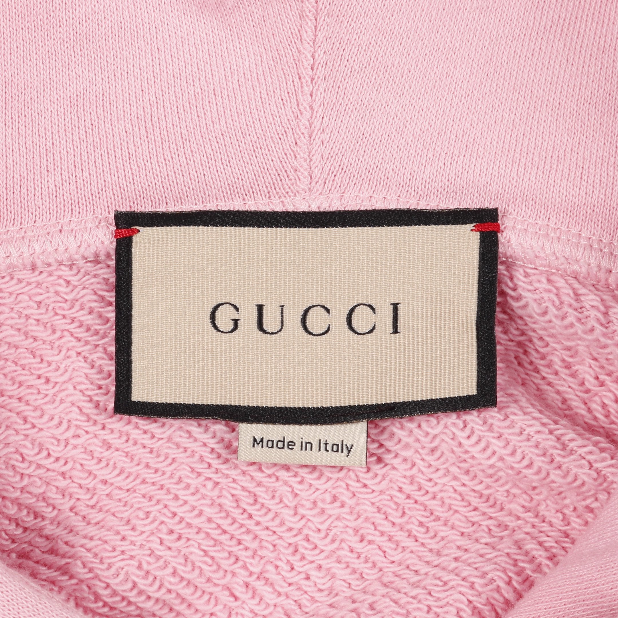 CHERRY GUCCI プルオーバーパーカー チェリー コットン ピンク
